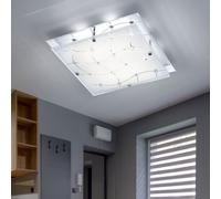 Plafonnier Couloir LED Kristallleuchte Verre Satiné H 7,5cm
