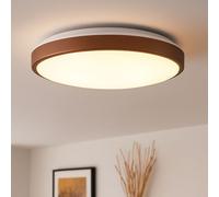 Plafonnier LED moka Plafonnier cuisine rond Lampe de couloir Lampe de salon, 20W 2400lm blanc chaud, DxH 43x9 cm