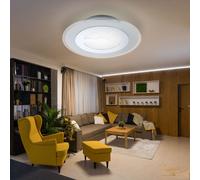 Plafonnier LED 9 watts pour chambre d'amis, verre blanc satiné, chrome, éclairage Globo 41698-3