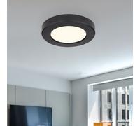 Plafonnier LED plafonnier salon lampe couloir avec CCT-commutation, noir et blanc, 6W 400lm blanc chaud-blanc froid, D 12,6 cm