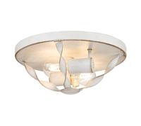 Plafonnier Couloir Luminaire de Salon 2-Flammig E14 Blanc Acier D 33 CM