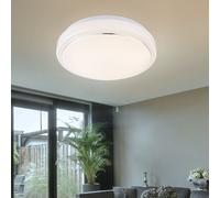 Plafonnier LED salon plafonnier plafonnier moderne, aluminium blanc, 1x LED 8W 550Lm blanc chaud, DxH 26x8 cm