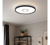 Plafonnier Couloir Plafonnier Noir Backlight LED Luminaire de Cuisine D 29,3cm