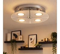 Plafonnier Couloir Plafonnier Rond LED Verre Lampe de Chambre à Coucher H 7,5 CM