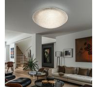 Plafonnier Couloir Plafonnier Verre Givré LED Lampe de Salon Chrome Rond