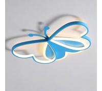 Plafonnier créatif papillon 19,8 pouces pour chambre d'enfant, lampe de protection oculaire à spectre complet, lustre de dessin animé 3D pour chambres, chambres de garçons ou de filles