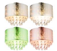 Plafonnier Cristal Lampe de salon LED Smart RGB Télécommande Variateur de couleur