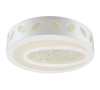 Plafonnier cristal LED plafonnier salon lumière blanche chambre lampe, 21W 1250lm 4000K, DxH 40x11 cm