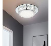 Plafonnier Cristal Plafonnier Luminaire de Salon LED Blanc Neutre Dmxh 25x7cm