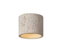Plafonnier cylindrique en Pierre, Imitation Grotte, Lustre LED, éclairage encastré 3000K (Beige, 14 x 11 cm)