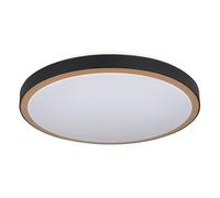 Plafonnier de chambre à coucher CCT, éclairage de chambre à coucher LED, métal, laiton antique, blanc opale, moderne, 1 LED 24 W, 1 097 lm, 300-600 K, D x H 42 x 9,5 cm