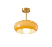 Plafonnier de Chambre à Coucher Moderne en Laiton, Montage Semi-encastré, Lampe en Verre Laiteux du Milieu du siècle, Salon, Couloir, allée, escalier