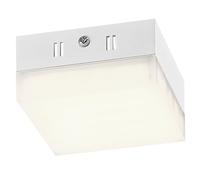 Plafonnier de cuisine, plafonnier LED blanc, lampe de couloir, lampe de salon, 6W 400lm blanc chaud, LxlxH 9 x 9 x 4,5 cm
