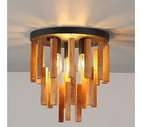 Plafonnier de cuisine, rustique vintage en bois massif plafonnier décoration lampe salon chêne E27 plafonnier salon pour chambre à coucher, couloir, salle à manger, ferme, entrée, foyer