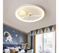 Plafonnier de Enfants Chambre 46W Led Lampe de Plafond Chambre de Filles Garçons Plafond Lumière, Lune Boule Plafonnier de Astronaut Nebula Dimmable 3000k-6500k avec Télécommande Ø50cm (Style B)