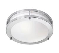 Plafonnier de salle de bain LED métal chromé diamètre 24cm Taby gris,transparent gris,transparent