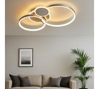 Plafonnier De Salon Lampe Design LED Ronde Dimmable Effet Étoiles