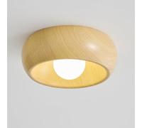 Plafonnier de Salon Moderne en métal Vintage en Forme de Bol, luminaire de Cuisine, Petit plafonnier encastré Nordique, Lampe de Plafond Minimaliste en Bois pour Balcon