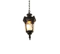 Plafonnier de Style rétro Amen, Abat-Jour en Verre à Haute Transmission Lumineuse, Lampe Suspendue à tête Unique à culot E27, plafonnier pour Balcon de Restaurant