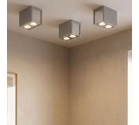 Plafonnier Deckenlampe Salon Cuisine Beton Gris 3-Set 1-3 Lumières IP20 230 V