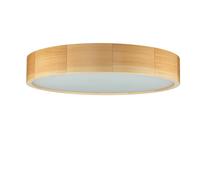 Plafonnier Deckenleuchte Rond Bois Verre Ø 47 CM Plat Blendarm E27 Moderne