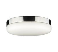 Plafonnier Deckenleuchte Rond D:32 CM Verre Métal Blendarm en Chrome Blanc