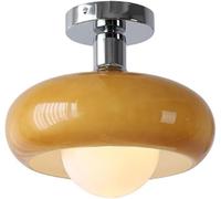 Plafonnier décoratif en verre opalin pour bar à domicile, salle de bain, grand modèle moderne du milieu du siècle, rouge orange vintage, plafonnier semi-encastré pour couloir, cuisine, lampe près du p