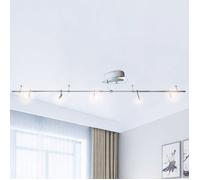 Xelux - Plafonnier déformable 5 spots orientables inclinables comp LED 35 w acier brossé