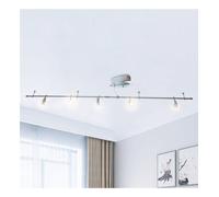 Xelux - Plafonnier deformable 5 spots orientables inclinables compatible LED 35w acier brosse Argent