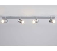 Lindby Plafonnier Salle De Bain Dejan à intensité variable (Moderne) en Argent Métal e. a. pour de bain (à 4 lampes, GU10), WC, Luminaire Plafonnier, Lampe Plafond, Eclerage