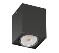 Plafonnier DEJO noir mat 8 x 8cm + GU10 LED 468lm blanc chaud [EEK: F]