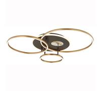 Plafonnier design avec télécommande LED effet 3D variateur minuterie anthracite CCT