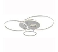 Plafonnier design avec télécommande LED effet 3D variateur minuterie argent CCT