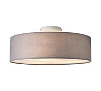 Plafonnier Design Lampe de Plafond Stylée Moderne 3 Douille E27 Plasitque Textile Organza Diamètre de 45 cm Gris Blanc