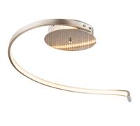 Plafonnier design LED argenté pour salon, salle à manger, éclairage en cristal