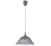 Plafonnier design pendule suspension cuisine salle à manger éclairage rond osier gris