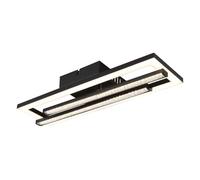 Plafonnier design plafonnier LED cristaux orientable noir opale