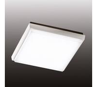 Plafonnier DExtérieur Led Carré Desdy blanc, aluminium, noir