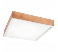 Plafonnier E27 Bois Verre 48 Cm Chêne Blanc Salon Plafonnier 4-Flammes