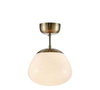 Plafonnier E27, max. 40W, verre opale blanc et laiton antique - Markslöjd - Rise