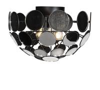 Plafonnier E27 Rond Ø 50 CM Verre Miroir Métal Moderne Deckenleuchte Salon