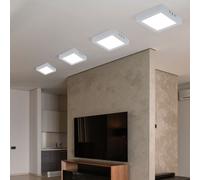 Plafonnier Eclairage à Assembler Panneau Blanc LED Salon Couloir 4er Set