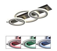 Plafonnier effet arc-en-ciel Plafonnier variateur de lumière Lampe de salle à manger LED changement de couleur, avec télécommande, 1x LED 40W 2500Lm 3000-6500 Kelvin, LxlxH 73x37x8 cm