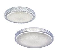 Plafonnier effet étoile lumière du jour lumière du jour plafonnier cristaux, acier blanc, 1x LED blanc chaud-blanc froid