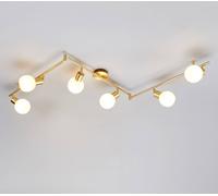 Plafonnier ELAINA Lindby, dimmable, doré, Salon / Salle à manger, Métal, Moderne, Plafonnier