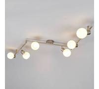 Plafonnier Elaina Lindby, dimmable, gris, Salon / Salle à manger, Métal, Moderne, Plafonnier