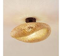 Plafonnier Eleane Lindby, dimmable, bois clair, Salon / Salle à manger, Bois, Maison de campagne / Rustique, Plafonnier