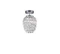 Plafonnier Élégant E14 Ø20Cm En Chrome Lampe Plafond Classique