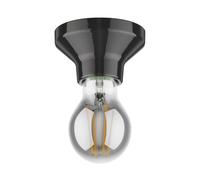 Plafonnier Elektra porcelaine noire + ampoule LED 370lm blanc extra-chaud