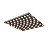 Plafonnier en bois avec télécommande et variateur LED marron L 60 cm